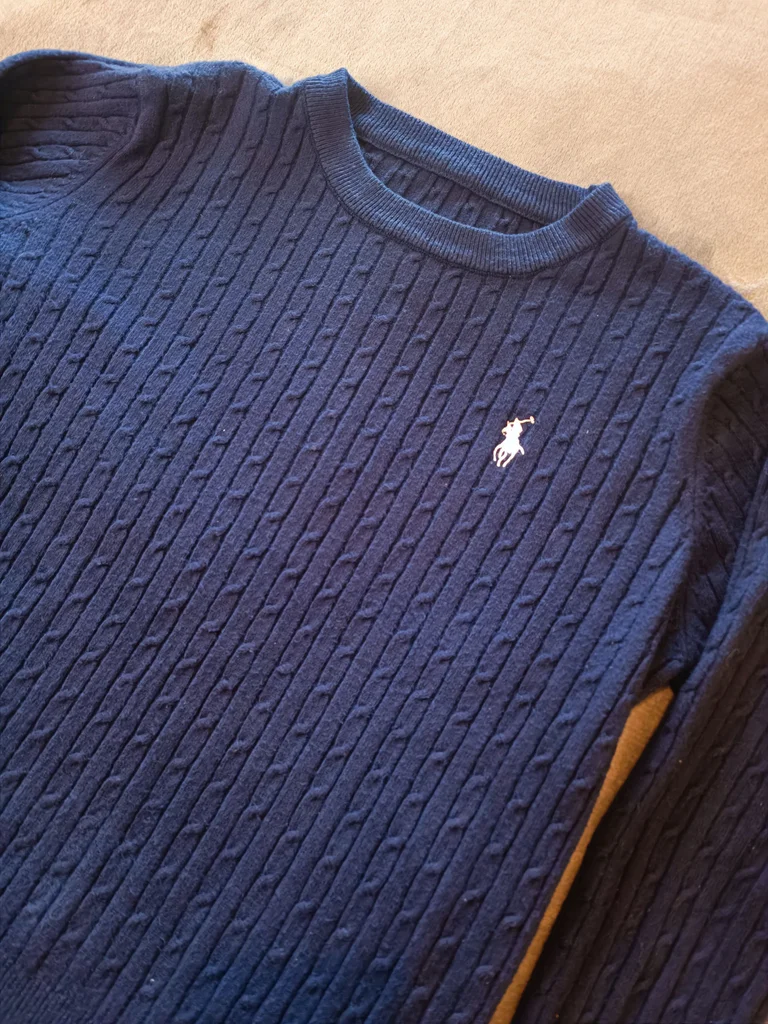 Ralph Lauren women's twisted knit sweater size M very good condition blue color – photo 3